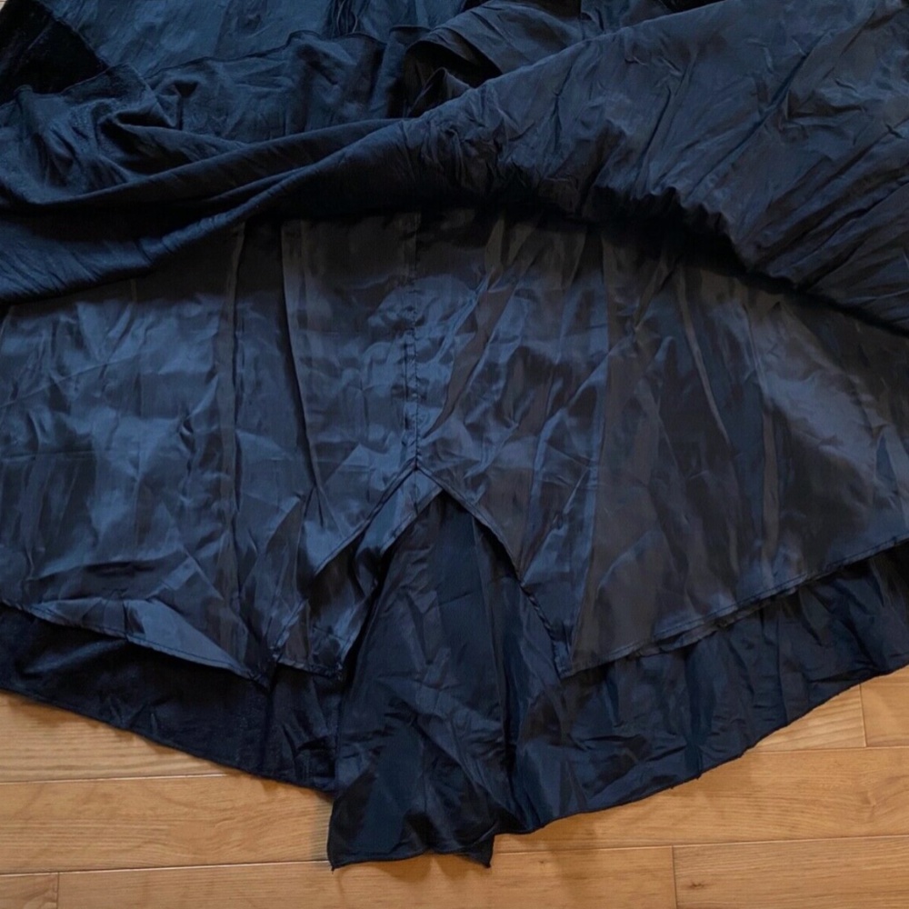 ~ SOLD ~ LINEA DOMANI 6 Boho Mixed Media Velvet Corduroy Maxi Skirt Steampunk - Picture 8 of 10
